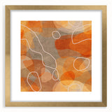 Minimalist Textured Art Pieces – Earthy Orange Organic Abstract