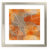Minimalist Textured Art Pieces – Earthy Orange Organic Abstract