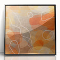 Minimalist Textured Art Pieces – Earthy Orange Organic Abstract