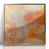Minimalist Textured Art Pieces – Earthy Orange Organic Abstract
