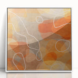 Minimalist Textured Art Pieces – Earthy Orange Organic Abstract