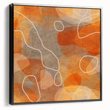 Minimalist Textured Art Pieces – Earthy Orange Organic Abstract