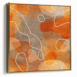 Minimalist Textured Art Pieces – Earthy Orange Organic Abstract