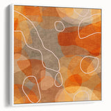 Minimalist Textured Art Pieces – Earthy Orange Organic Abstract