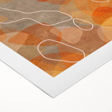 Minimalist Textured Art Pieces – Earthy Orange Organic Abstract