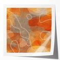 Minimalist Textured Art Pieces – Earthy Orange Organic Abstract