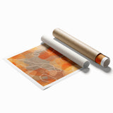 Minimalist Textured Art Pieces – Earthy Orange Organic Abstract