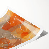 Minimalist Textured Art Pieces – Earthy Orange Organic Abstract