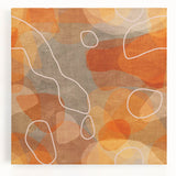 Minimalist Textured Art Pieces – Earthy Orange Organic Abstract
