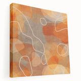 Minimalist Textured Art Pieces – Earthy Orange Organic Abstract