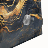 Luxury Abstract Wall Art – High-End Black & Gold Canvas Print