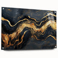 Luxury Abstract Wall Art – High-End Black & Gold Canvas Print