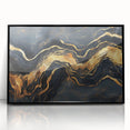 Luxury Abstract Wall Art – High-End Black & Gold Canvas Print