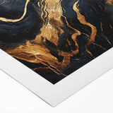 Luxury Abstract Wall Art – High-End Black & Gold Canvas Print