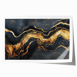 Luxury Abstract Wall Art – High-End Black & Gold Canvas Print