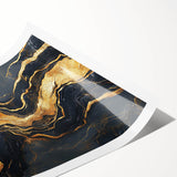 Luxury Abstract Wall Art – High-End Black & Gold Canvas Print