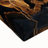 Luxury Abstract Wall Art – High-End Black & Gold Canvas Print