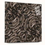 Earthen Harmony Abstracts - Swirling Organic Line Art in Black and Beige