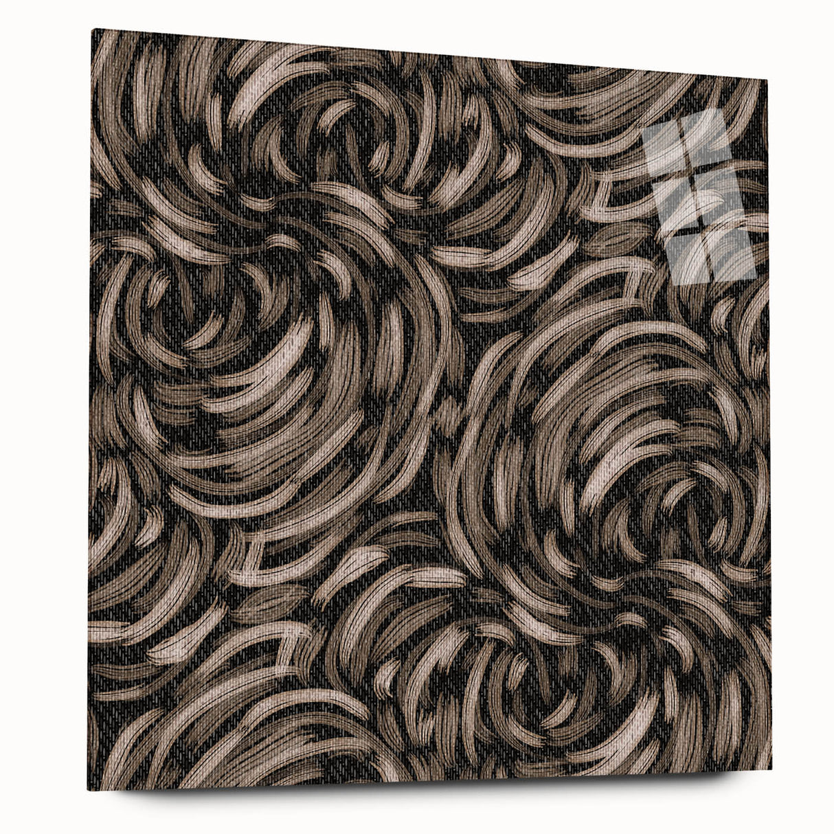Earthen Harmony Abstracts - Swirling Organic Line Art in Black and Beige