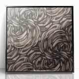 Earthen Harmony Abstracts - Swirling Organic Line Art in Black and Beige