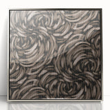 Earthen Harmony Abstracts - Swirling Organic Line Art in Black and Beige