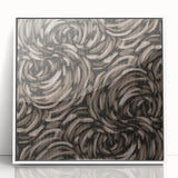 Earthen Harmony Abstracts - Swirling Organic Line Art in Black and Beige