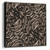 Earthen Harmony Abstracts - Swirling Organic Line Art in Black and Beige