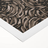 Earthen Harmony Abstracts - Swirling Organic Line Art in Black and Beige