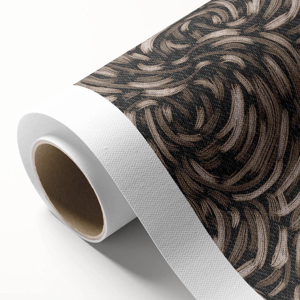 Earthen Harmony Abstracts - Swirling Organic Line Art in Black and Beige