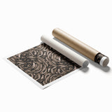 Earthen Harmony Abstracts - Swirling Organic Line Art in Black and Beige