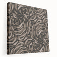 Earthen Harmony Abstracts - Swirling Organic Line Art in Black and Beige