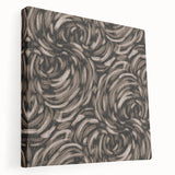 Earthen Harmony Abstracts - Swirling Organic Line Art in Black and Beige