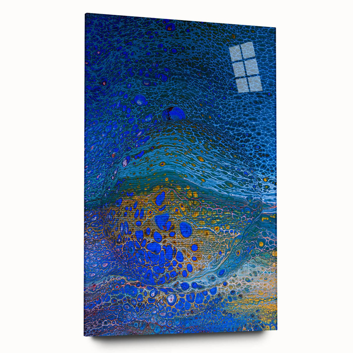 Ocean Inspired Fluid Art Print – Abstract Coastal Wall Decor