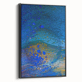 Ocean Inspired Fluid Art Print – Abstract Coastal Wall Decor