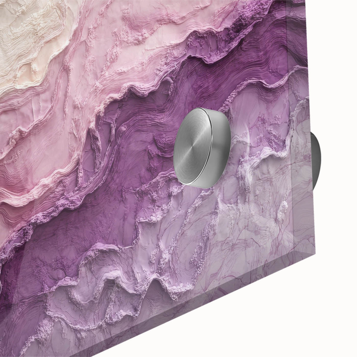 Large Abstract Wall Decor – Textured Lavender & Blush Layers