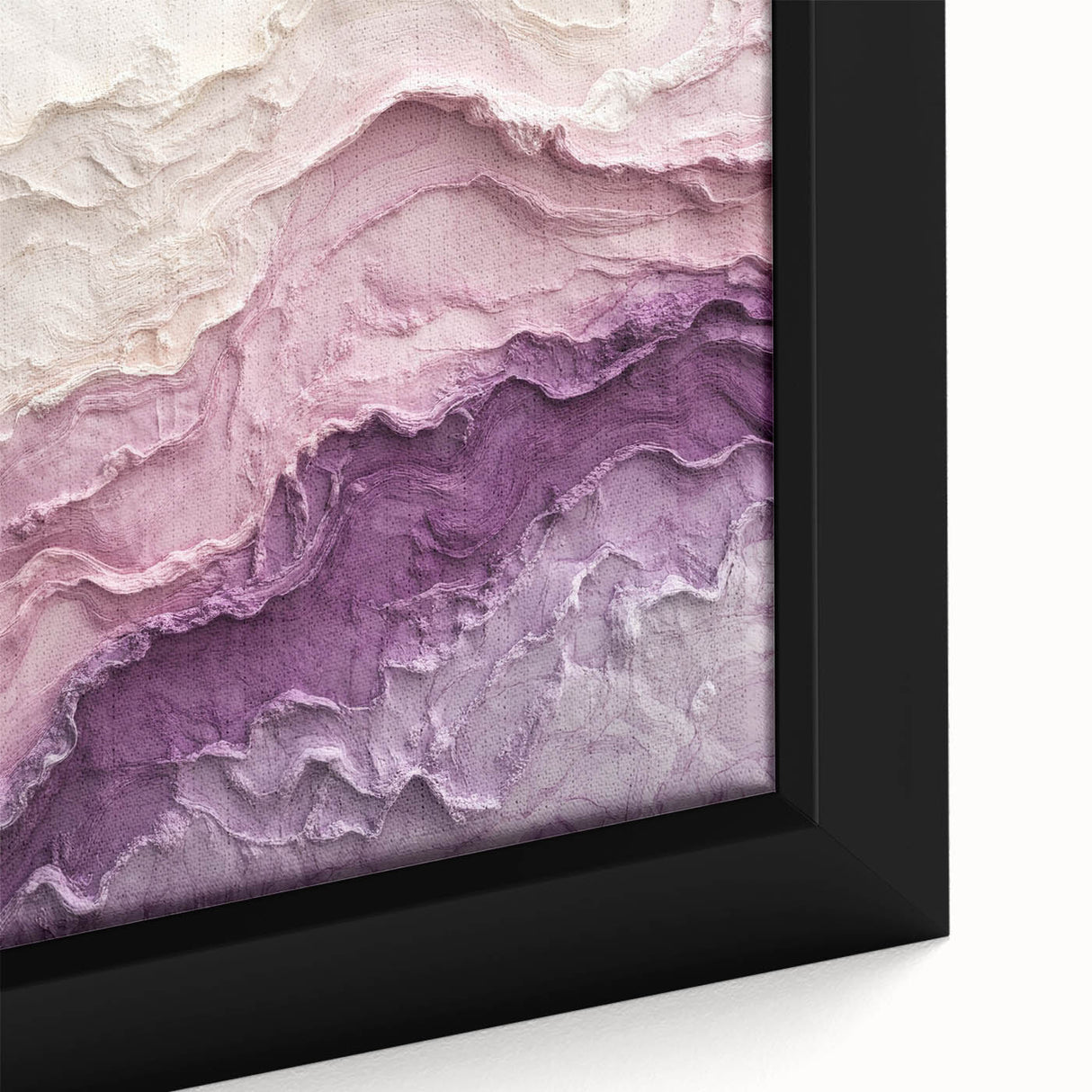 Large Abstract Wall Decor – Textured Lavender & Blush Layers