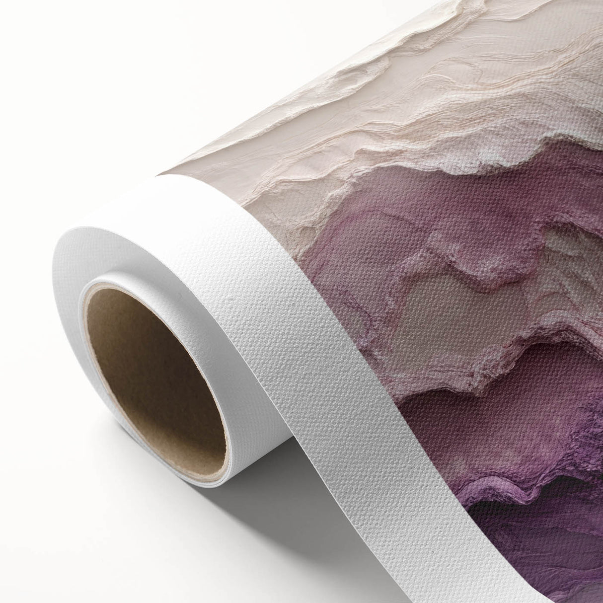 Large Abstract Wall Decor – Textured Lavender & Blush Layers