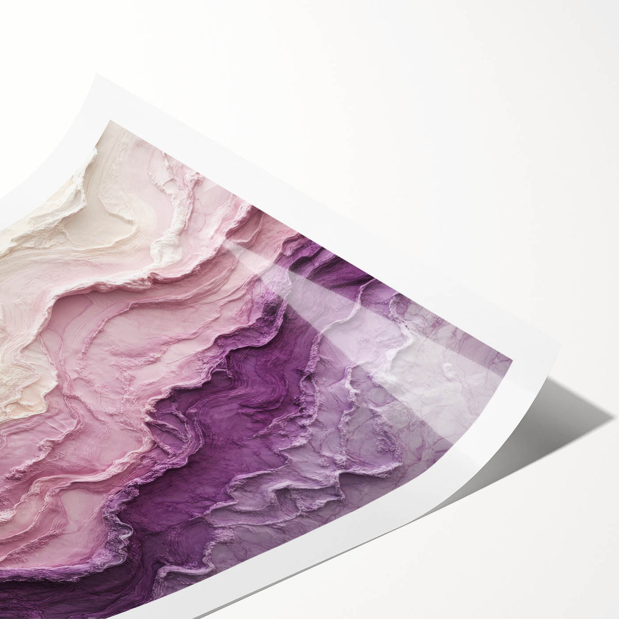 Large Abstract Wall Decor – Textured Lavender & Blush Layers