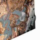 High-End Abstract Canvas Prints – Elegant Blue Gray & Gold Art