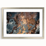 High-End Abstract Canvas Prints – Elegant Blue Gray & Gold Art