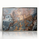 High-End Abstract Canvas Prints – Elegant Blue Gray & Gold Art