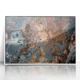 High-End Abstract Canvas Prints – Elegant Blue Gray & Gold Art