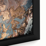 High-End Abstract Canvas Prints – Elegant Blue Gray & Gold Art