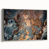 High-End Abstract Canvas Prints – Elegant Blue Gray & Gold Art