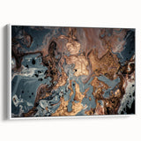 High-End Abstract Canvas Prints – Elegant Blue Gray & Gold Art