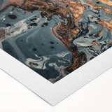 High-End Abstract Canvas Prints – Elegant Blue Gray & Gold Art