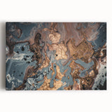 High-End Abstract Canvas Prints – Elegant Blue Gray & Gold Art