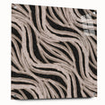 Earthen Harmony Abstracts - Flowing Line Art in Beige and Black