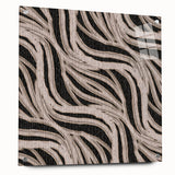 Earthen Harmony Abstracts - Flowing Line Art in Beige and Black