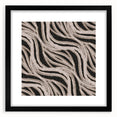 Earthen Harmony Abstracts - Flowing Line Art in Beige and Black